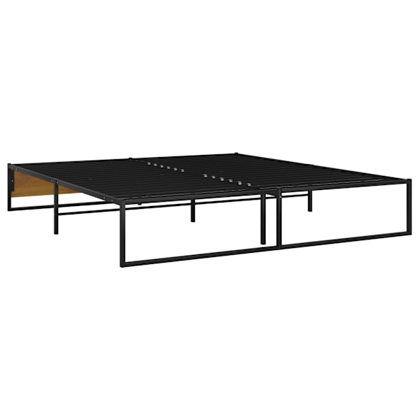 vidaXL Sängram utan madrass svart metall 180x200 cm Svart