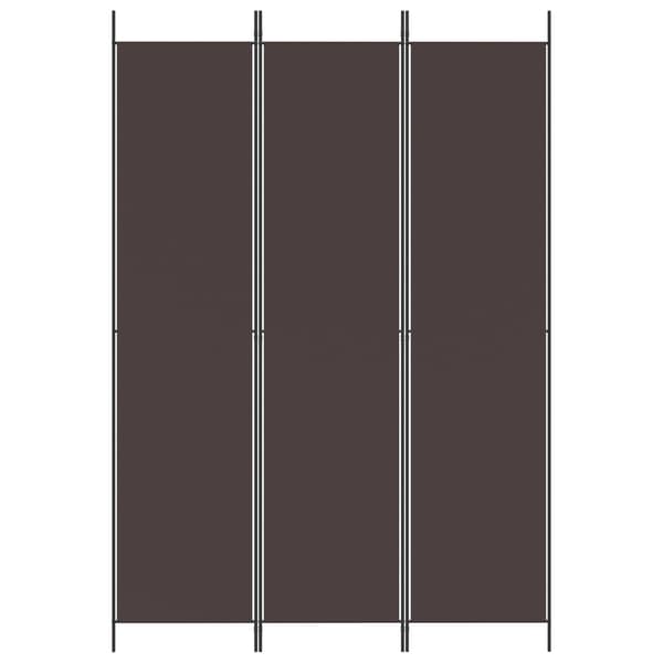 vidaXL Rumsavdelare 3 paneler 150x220 cm brun tyg Brun
