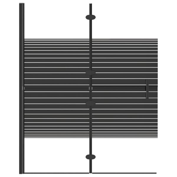 vidaXL Duschvägg fällbar ESG 100x140 cm svart Transparent