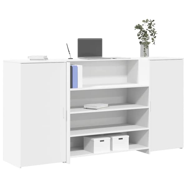vidaXL Receptionsdisk vit 200x50x103,5 cm konstruerat trä Vit