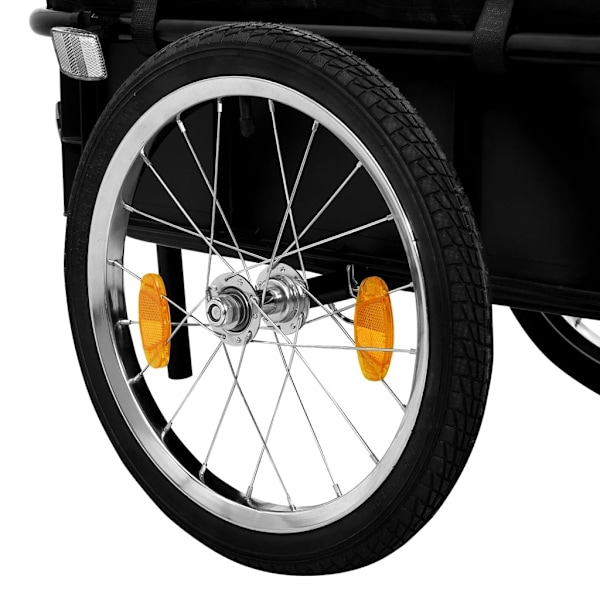 vidaXL Cykelvagn/handkärra 155x60x83 cm stål svart Svart