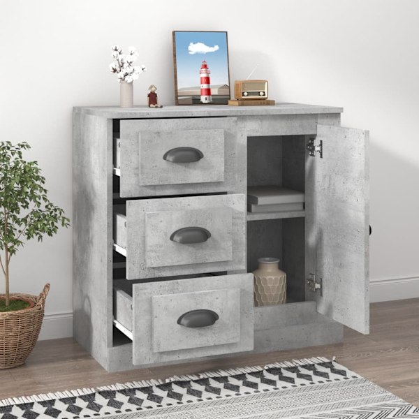 vidaXL Skåp betonggrå 70x35,5x67,5 cm konstruerat trä Grå