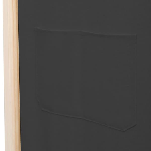 vidaXL Rumsavdelare 4 paneler 160x170x4 cm grå tyg grå