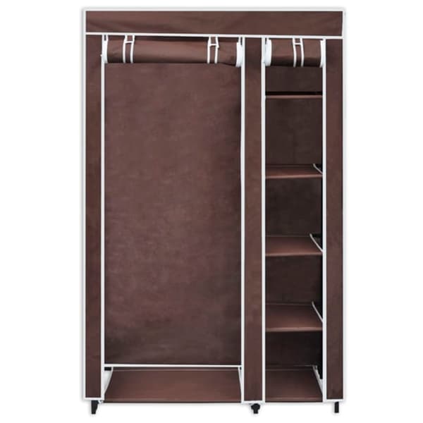 vidaXL Hopfällbara garderober 2 st 110 x 175 cm brun Brun