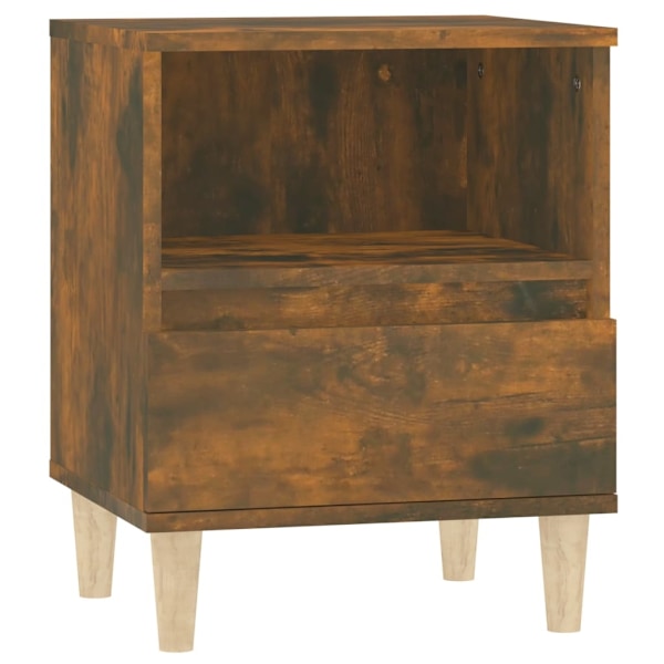 vidaXL Sängbord 2 st Rökfärgad ek 40x35x50 cm Brun