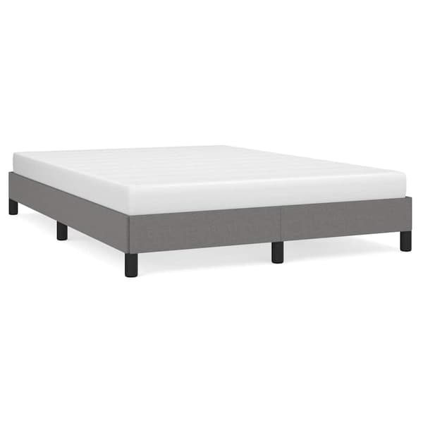 vidaXL Sängram utan madrass mörkgrå 140x200 cm tyg Grå