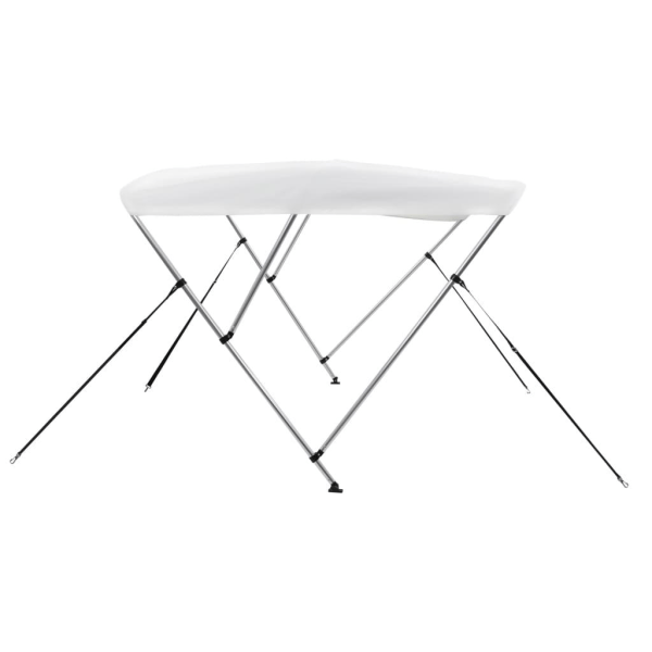 vidaXL Båtkapell 3 bågar vit 183x160x137 cm White