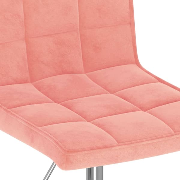 vidaXL Snurrbara matstolar 2 st rosa sammet Rosa