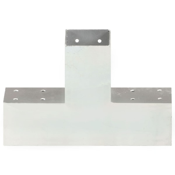 vidaXL Stolpbeslag X-form galvaniserad metall 71x71 mm Silver