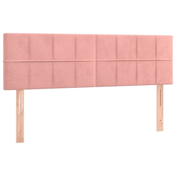 vidaXL Ramsäng med madrass rosa 140x200 cm sammet Rosa