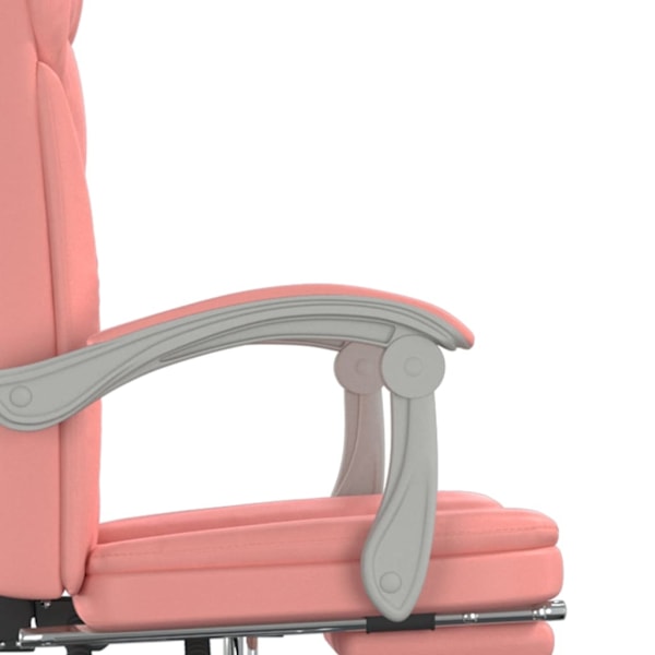 vidaXL Kontorsstol rosa konstläder Rosa