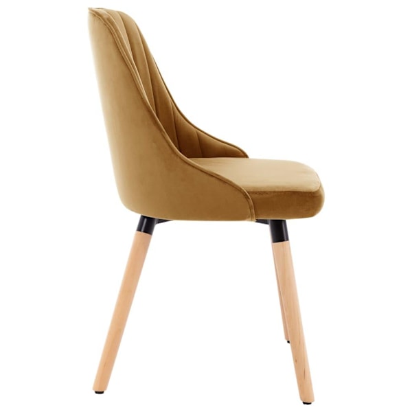 vidaXL Matstolar 2 st brun sammet Brun