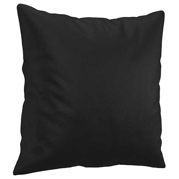 vidaXL 2-sits soffa med prydnadskuddar svart 120 cm konstläder Svart