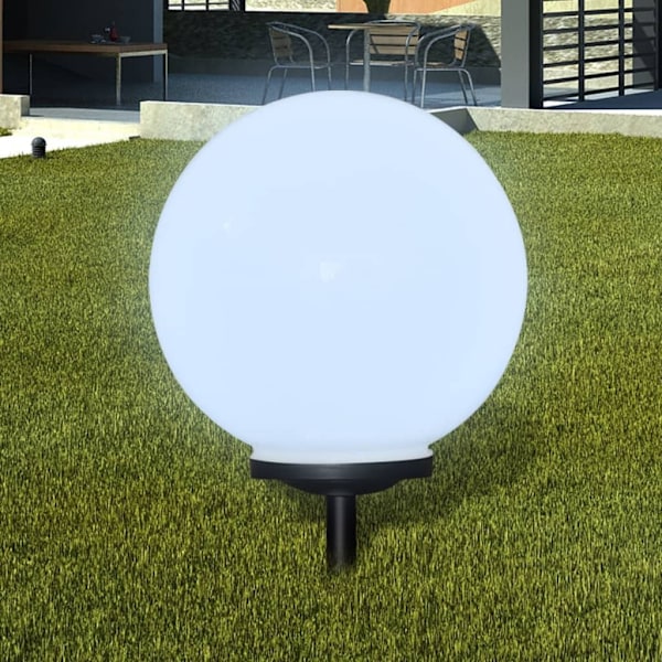 vidaXL Utomhuslampor 2 st LED 40 cm med markspett Vit