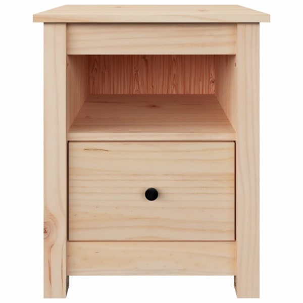 vidaXL Sängbord 40x35x49 cm massiv furu Brun