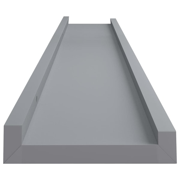 vidaXL Tavellist 2 st grå 80x9x3 cm MDF grå