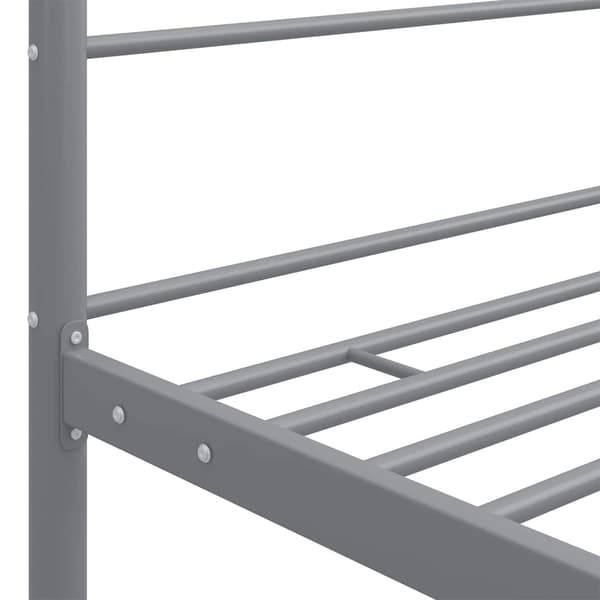 vidaXL Himmelsäng grå metall 120x200 cm grå