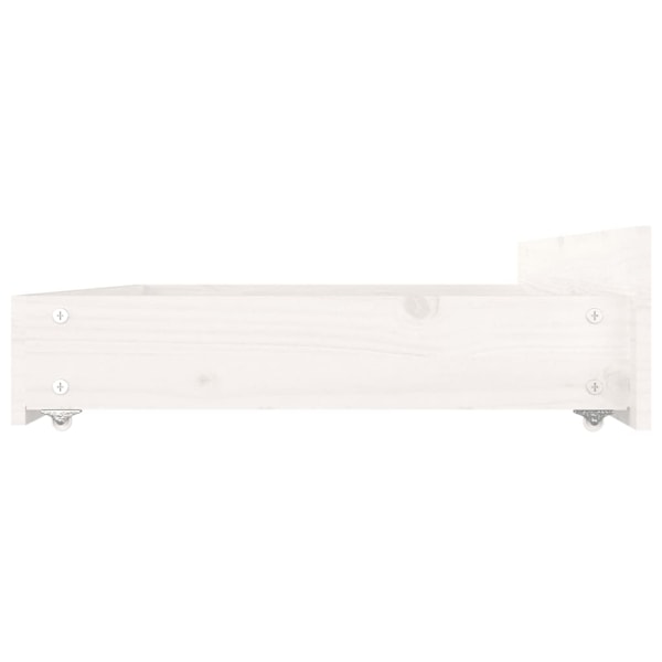 vidaXL Sängram med lådor vit 150x200 cm Vit