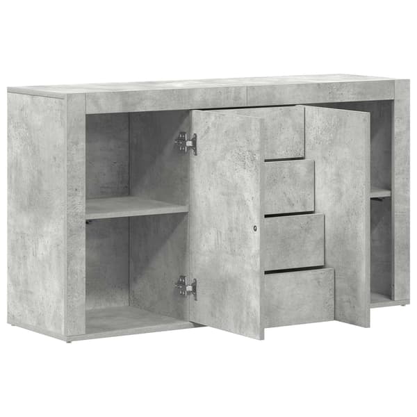 vidaXL Sideboard Betonggrå 120 x 36 x 69 cm Konstruerat trä Grå