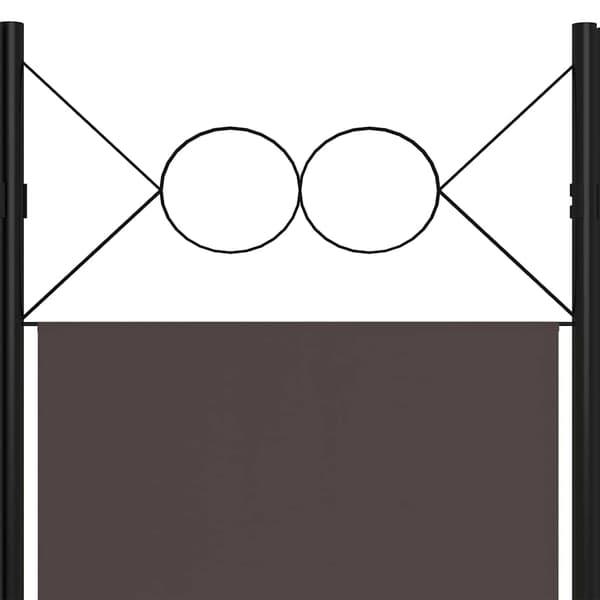 vidaXL Rumsavdelare 6 paneler brun 240x180 cm Brun