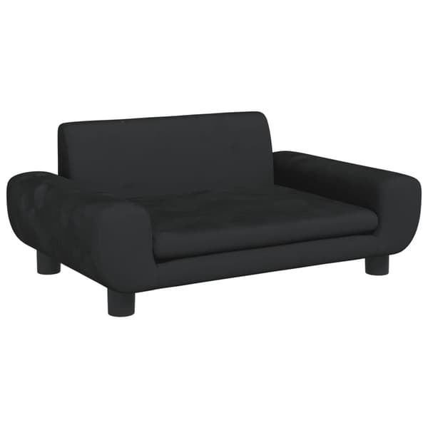 vidaXL Barnsoffa svart 70x45x33 cm sammet art