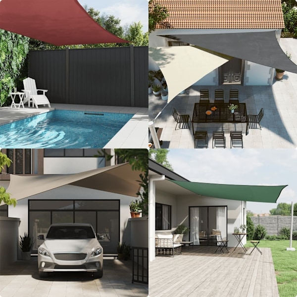 vidaXL Solsegel oxfordtyg rektangulärt 6x7 m taupe Taupe