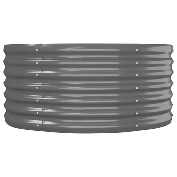 vidaXL Odlingslåda galvaniserat stål 152x80x36 cm grå Grå