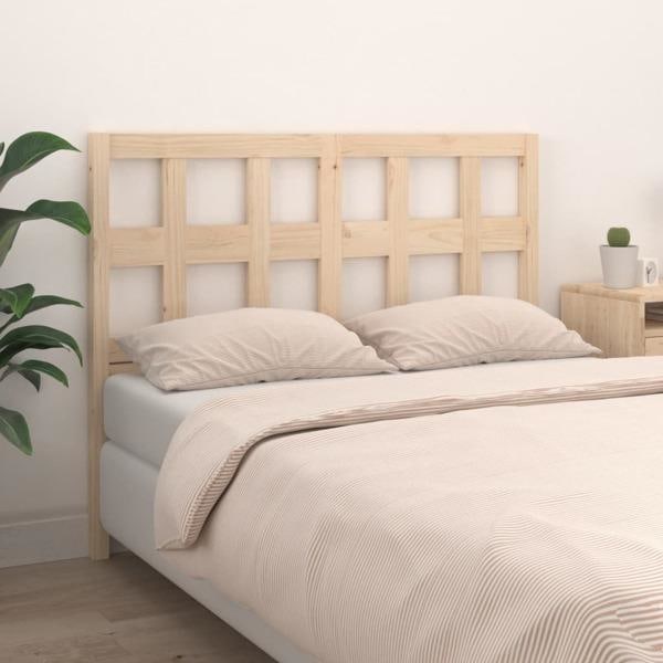 vidaXL Sänggavel 125,5x4x100 cm massiv furu Brun