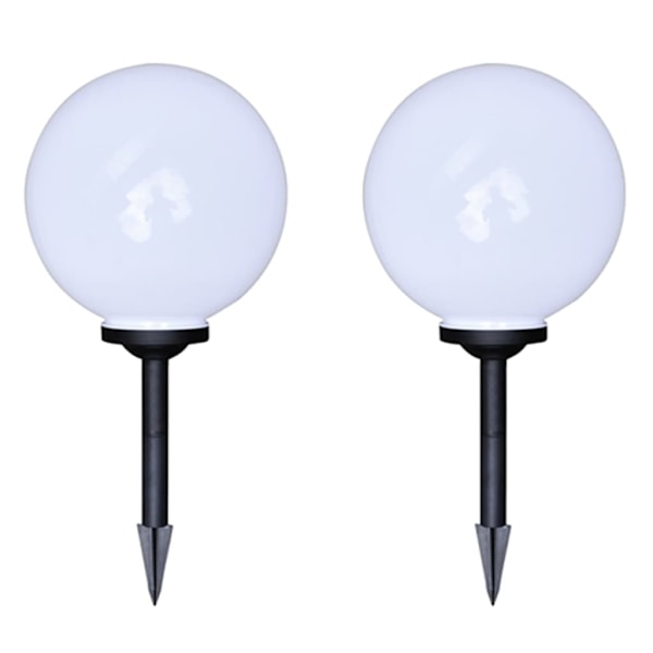 vidaXL Utomhuslampor 4 st LED 30 cm med markspett Vit