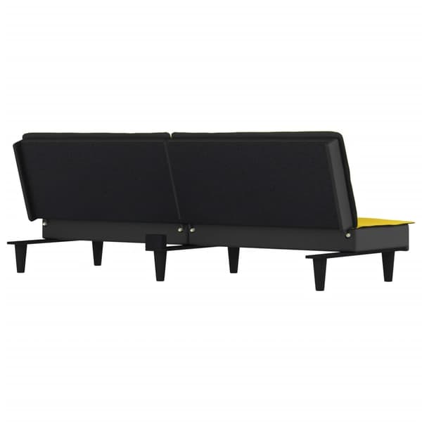 vidaXL Bäddsoffa ljusgul tyg Gul