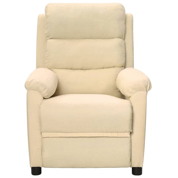 vidaXL Reclinerfåtölj gräddvit tyg Kräm
