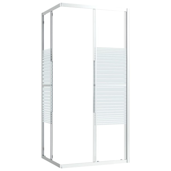 vidaXL Duschvägg ESG 70x70x180 cm silver och vit