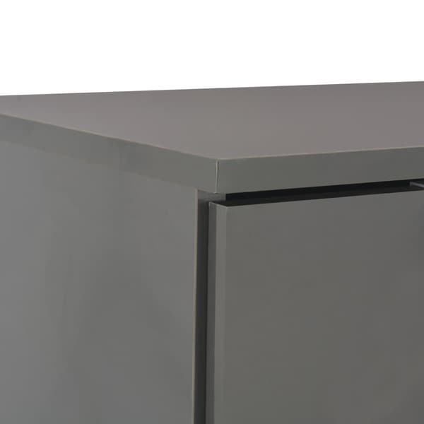vidaXL Skänk högglans grå 71x35x80 cm spånskiva grå