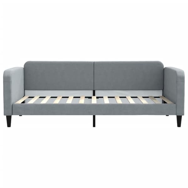 vidaXL Dagbädd utdragbar ljusgrå 90x200 cm tyg Grå