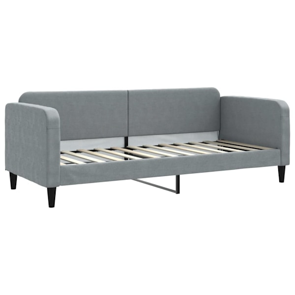 vidaXL Dagbädd utdragbar med lådor ljusgrå 80x200 cm tyg Grå