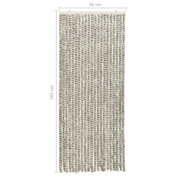 vidaXL Insektsdraperi ljusgrå och mörkgrå 56x185 cm chenille grå
