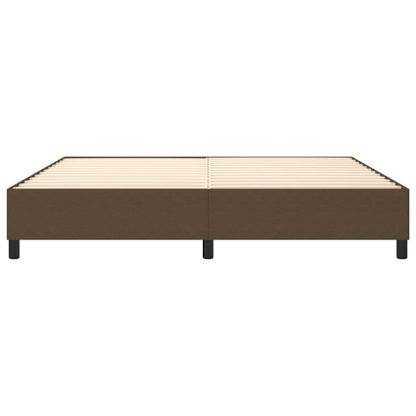 vidaXL Sängram utan madrass mörkbrun 200x200 cm tyg Brun