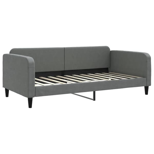 vidaXL Dagbädd utdragbar mörkgrå 100x200 cm tyg Grå