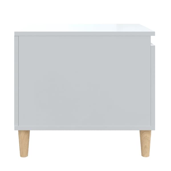 vidaXL Soffbord vit högglans 100x50x45 cm konstruerat trä Vit