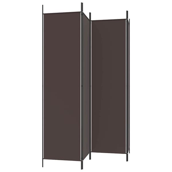 vidaXL Rumsavdelare 4 paneler brun 200x200 cm tyg Brun