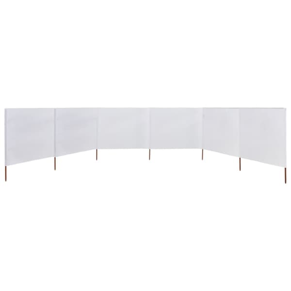 vidaXL Vindskydd 6 paneler tyg 800x80 cm vit Vit
