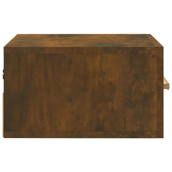 vidaXL Väggmonterat sängbord rökfärgad ek 35x35x20 cm Brun