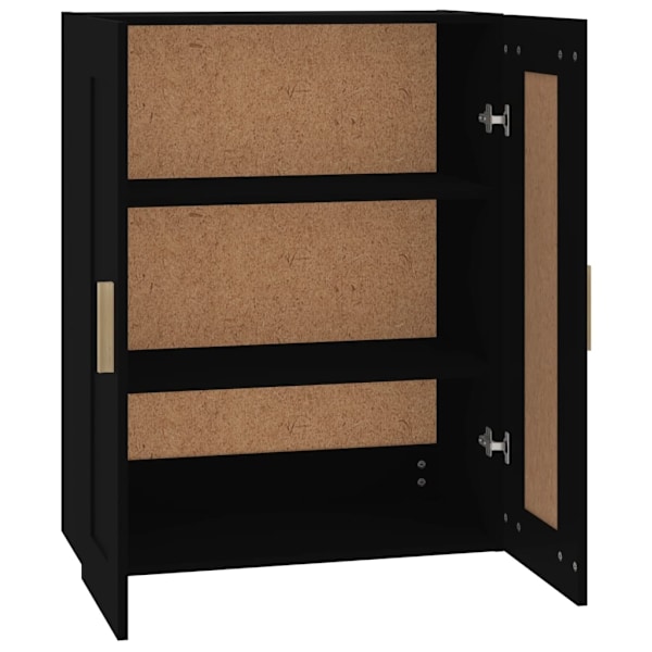 vidaXL Väggskåp svart 69,5x32,5x90 cm konstruerat trä Svart