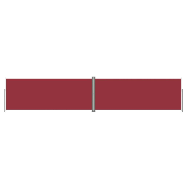 vidaXL Infällbar sidomarkis röd 200x1000 cm Röd
