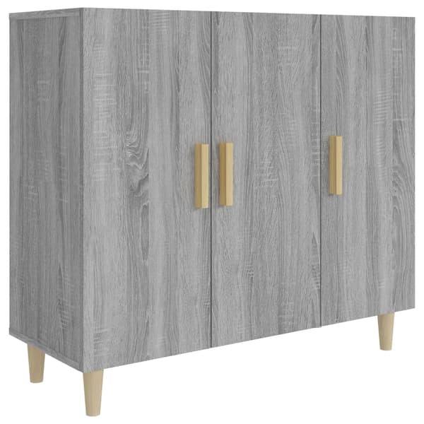 vidaXL Skänk grå sonoma 90x34x80 cm konstruerat trä Grå