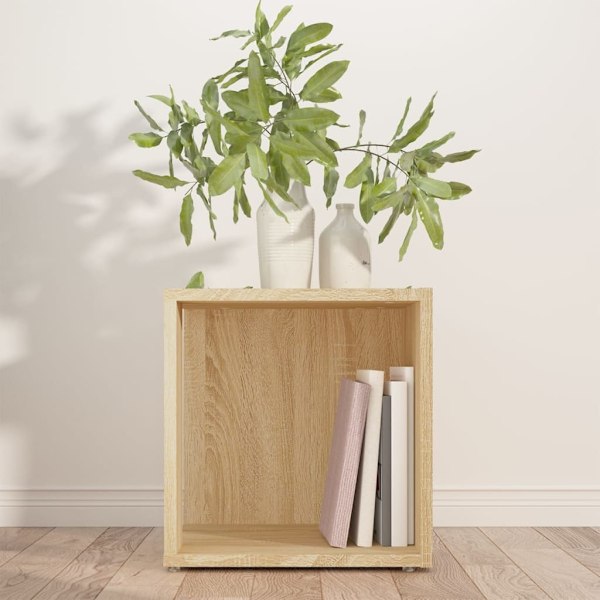 vidaXL Sidobord sonoma-ek 33x33x34,5 cm konstruerat trä Brun