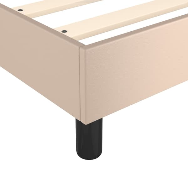 vidaXL Sängram cappuccino 140x200 cm konstläder Brun