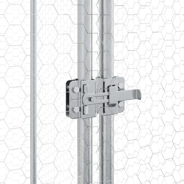 vidaXL Hönsbur silver 400x100x190 cm galvaniserat stål Silver