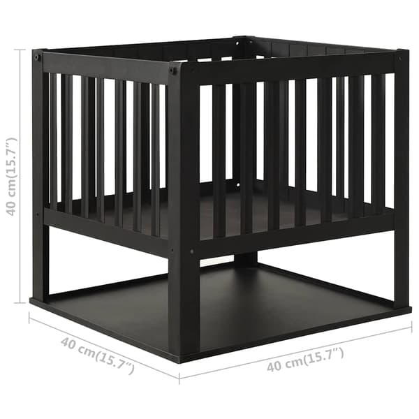 vidaXL Eldstad 40x40x40 cm stål Svart