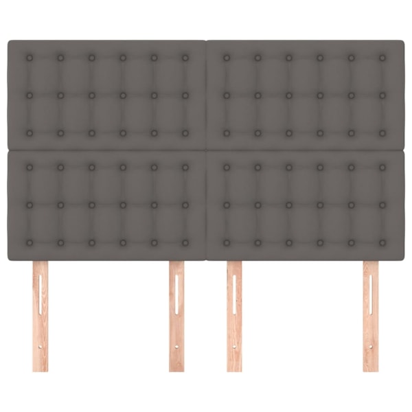 vidaXL Huvudgavlar 4 st grå 72x5x78/88 cm konstläder Grå